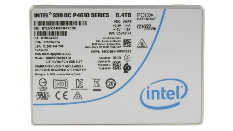 Intel DC P4610 6.4TB PCIe Gen3 x 4 2.5" Enterprise SSD (SSDPE2KE064T801) (SURPLUS STOCK)