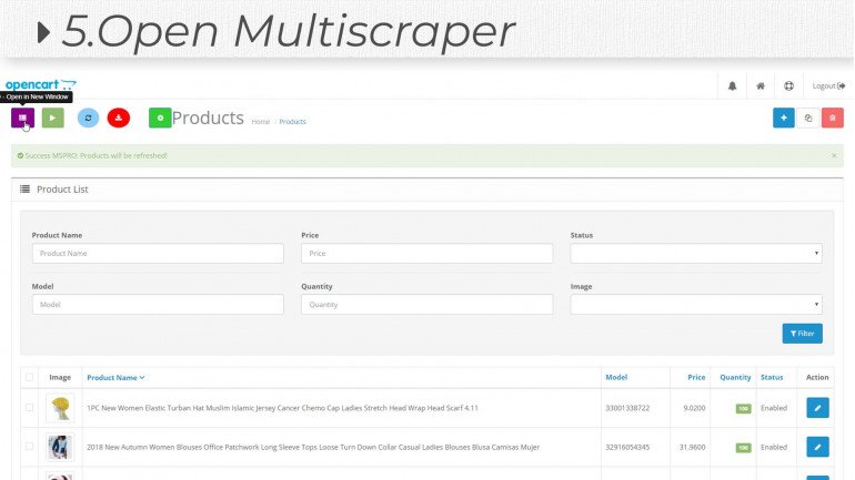 Manual Product Operations for Multiscraper Pro OC 3.x