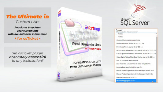 Real Dynamic Lists MSSQL for osTicket Real Dynamic Lists MSSQL for osTicket