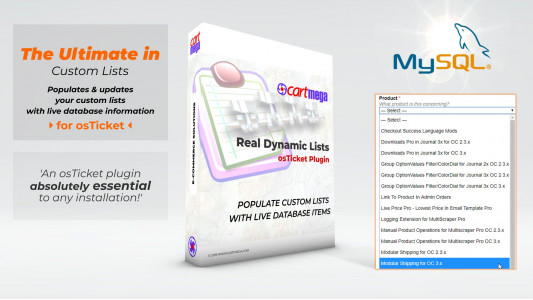 Real Dynamic Lists MySQL for osTicket Real Dynamic Lists MySQL for osTicket
