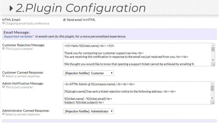 Rejection Notifier for osTicket